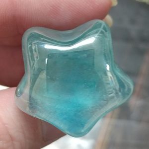 Blue glass adjustable ring